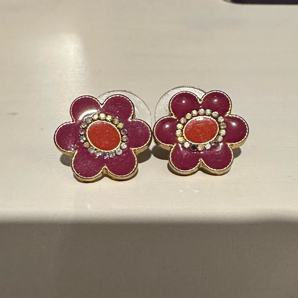 Betsy Johnson Flower Earrings